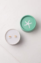 Load image into Gallery viewer, Liesl White & Gold Stud Earrings