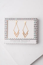 Load image into Gallery viewer, Dominique Gold Chevron Earrings