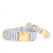 Load image into Gallery viewer, French Blue Stripe Dog Collar