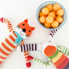Load image into Gallery viewer, Hand Knit Animal Baby Rattles