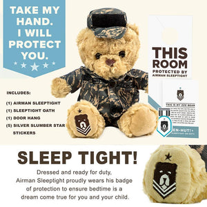 Airman Sleeptight Military Comfort Teddy Bear- Air Force