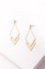 Load image into Gallery viewer, Dominique Gold Chevron Earrings
