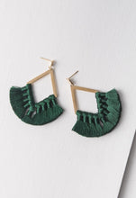 Load image into Gallery viewer, Bess Green Tassel Earrings