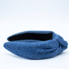Load image into Gallery viewer, Denim Knotted Headband