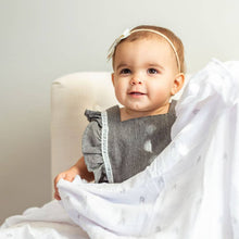 Load image into Gallery viewer, Muslin Swaddle Blanket, Black & White Unisex - Pine Grove