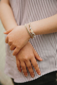 Sue White Starfish Pendant Wrap Bracelet