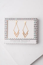 Load image into Gallery viewer, Dominique Gold Chevron Earrings
