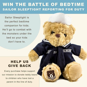 Sailor Sleeptight Military Comfort Teddy Bear - Navy