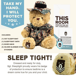 Sergeant Sleeptight Military Comfort Teddy Bear - Marines Camouflage