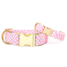 Load image into Gallery viewer, Carnation Gingham Dog Collar
