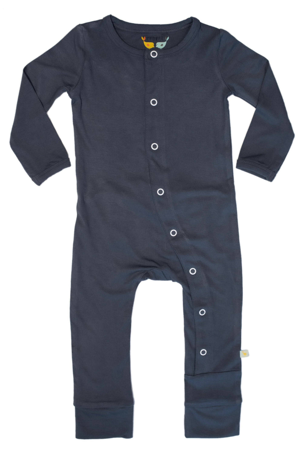 Solid Dark Slate Baby One Piece Coveralls