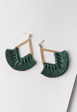 Load image into Gallery viewer, Bess Green Tassel Earrings
