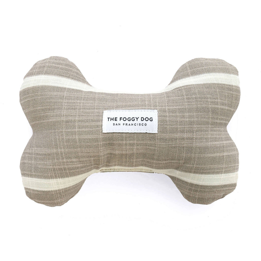 Modern Stripe Warm Stone Dog Bone Squeaky Toy