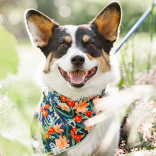 Load image into Gallery viewer, Inky Blooms Dog Bandana
