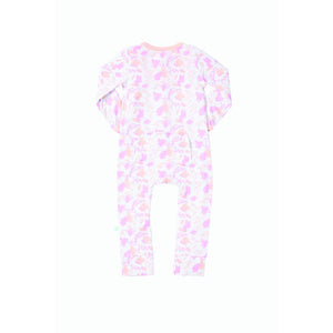 Brushstroke Baby One Piece Pajamas - Pink