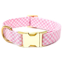 Load image into Gallery viewer, Carnation Gingham Dog Collar
