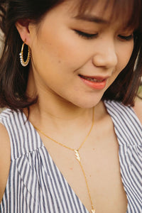 Maddie White Gold & Pearl Hoop Earrings